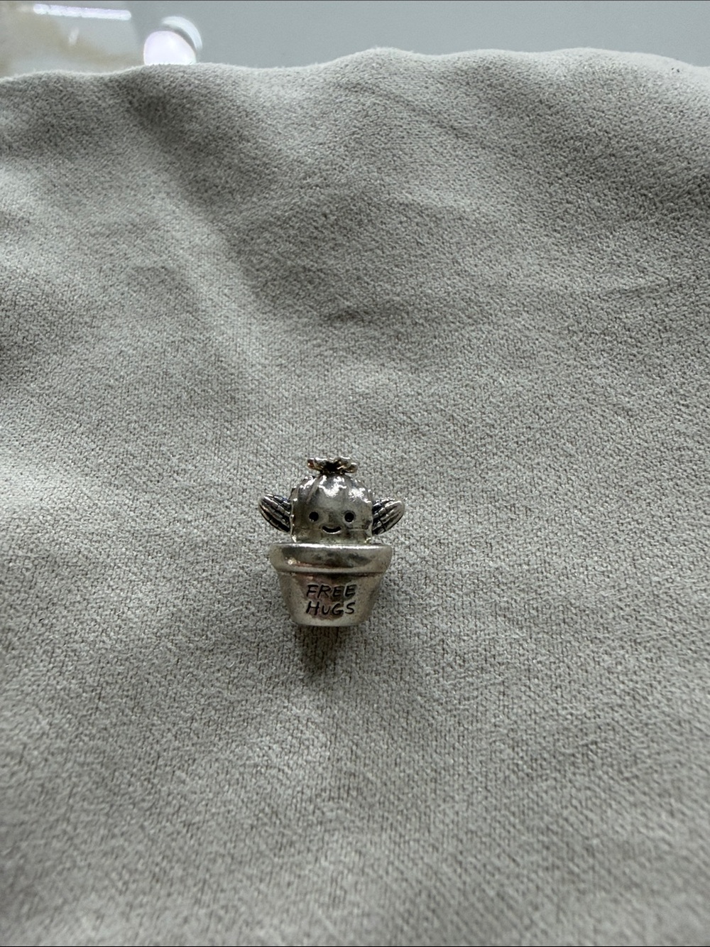 Pandora Silver 'Free Hugs' Cactus Charm